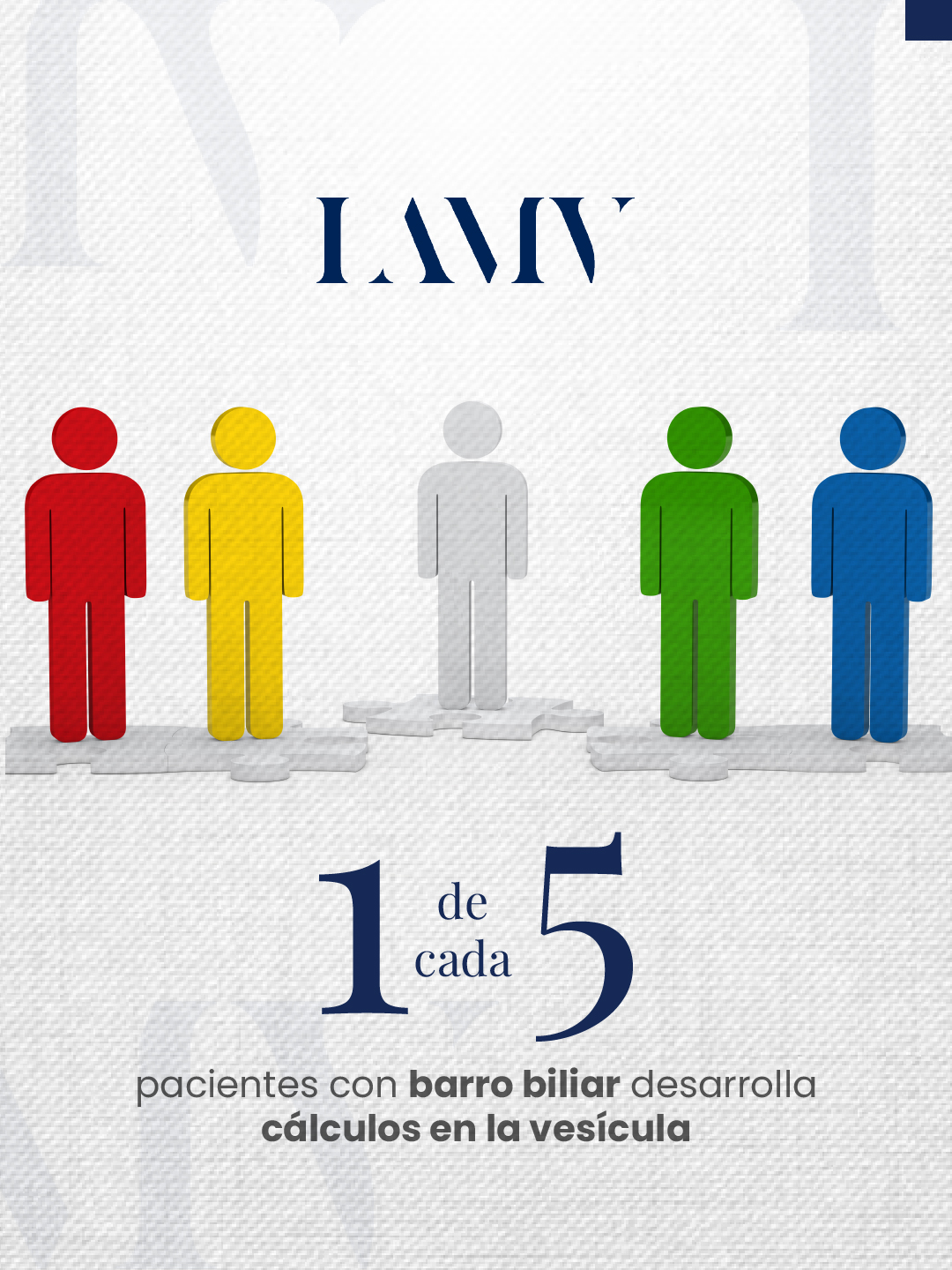 1 de cada 5 pacientes con barro biliar desarrolla cálculos en la vesícula.